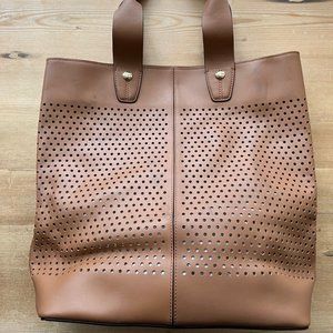 Rag and Bone Caramel Brown Flight Perforated Leather Tote Bag